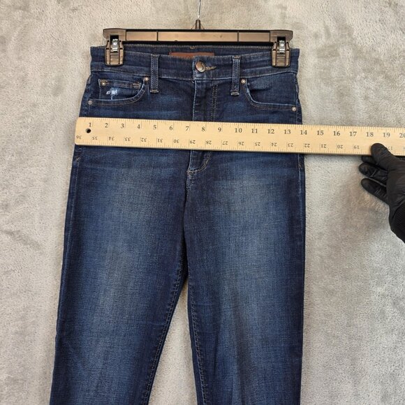 Joe's Jeans Womens Size 27 Dark Wash The Charlie High Rise Skinny Crop Raw Hem - Picture 5 of 12